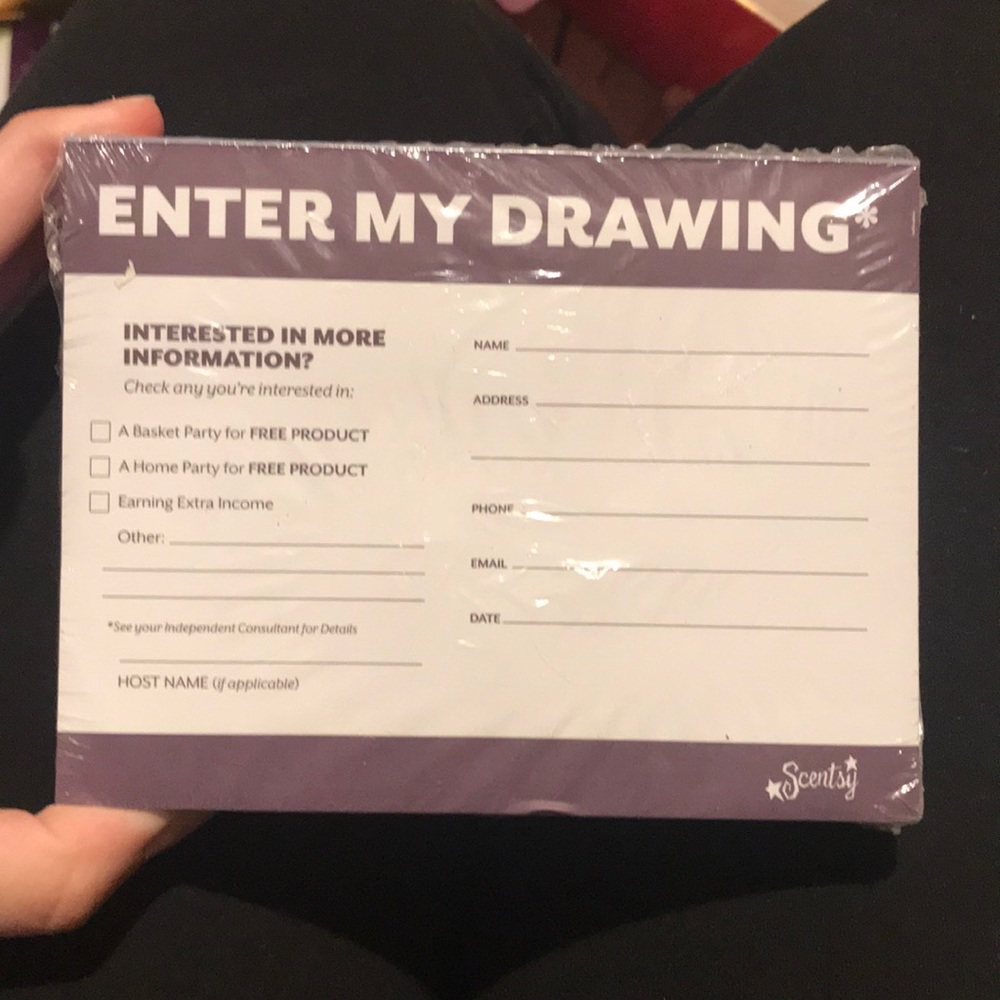 5 pack of “enter my drawing” pads - new /unopened